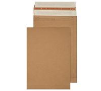 VITA Packaging 353 x 250 x 50 mm 130 gsm Bolsa de envío Kraft Despegar y sellar (KBB142) Marrón natural - Paquete de 100