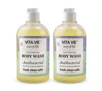 Vita Vie Limpiador corporal antibacteriano, 12 onzas (paquete de 2)