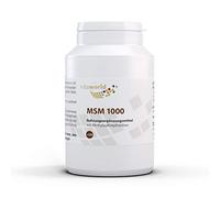 Vita World MSM 1000 mg (Metilsulfonilmetano) Altamente Dosificado 120 Tabletas Vegetariano/Vegano