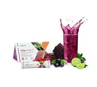 Vita XTRA T - Bebida Instantánea de Maíz Morado con Té Verde, Açaí, Cordyceps, Goji, Maca y Ginseng | Energía Natural y Antioxidantes | 1 Caja con 7 Sticks | Sabor A Maíz Morado