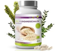 Vita2You cápsulas de cáscara de psyllium orgánico 360 cápsulas 750 mg por cápsula cáscara de psyllium dosis altas cultivo orgánico calidad premium