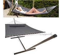 Vita5 Hamaca con estructura, exterior, jardín, piscina, balcón y terraza, hamacas interiores para 2 personas, hamaca doble, soporte para hamaca doble, capacidad de carga de 200 kg, fácil montaje