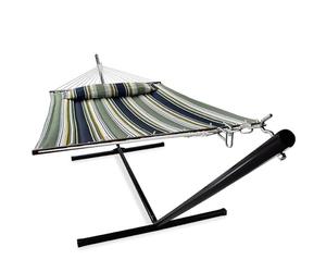 VITA5 Hamaca con estructura, hasta 2 personas / 200 kg, 190 x 140, cojín extraíble, resistente a la intemperie y a los rayos UV