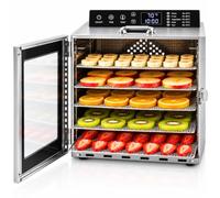 Vita5 Nobel S Deshidratador De Alimentos Acero 6 Bandejas LED 400W | Prepara Manzanas Deshidratadas Cecina Y Hierbas Aromáticas Caseras Con Secado Silencioso Y Uniforme