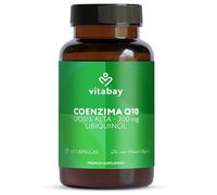 Vitabay Coenzima Q10 200 mg - 60 cápsulas de Ubiquinol con vitamina E, aceite de linaza y girasol - Cápsulas veganas de liberación prolongada - Probado en laboratorio en Alemania