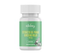 Vitabay Ginseng Rojo - 120 Cápsulas Veganas con 600 mg de Extracto de Panax Ginseng Coreano - Raíz de Ginseng Rojo Coreano - Elaborado y Probado en Laboratorio en Alemania