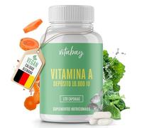 Vitabay Vitamina A 10.000 UI Alta Dosis - 120 cápsulas veganas de vitamina A retinol - para ojos, piel y sistema inmunológico - Probada en laboratorio
