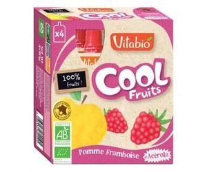 Vitabio Cool Gourde fruits pomme framboise 4x90g