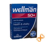 Vitabiotics Wellman 50+ 30 Tabletas Todo en Uno Para Salud y Vitalidad