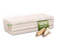 Vitabo colchón Plegable de kapok - 200x120x8cm - Resistente y versátil, Ideal para Autocaravana o Furgoneta, sostenible, Minimalista, Cubierta de algodón (Crema)