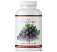 VITACONCEPT OPC - 100 cápsulas de extracto de pepitas de uva - 100 mg por unidad - Antioxidantes - Para vegetarianos