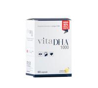 VitaDHA 1000 Omega 3 IFOS Certificado (60 Cápsulas Masticables de Limón) Omega3 para Niños y Adultos - 500mg DHA de Alta Biodisponibilidad
