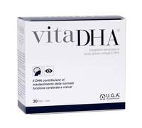 VitaDHA Líquid Omega 3 2000 mg (30 Ampollas con Sabor a Limón) - Omega3 EPA Y DHA para Niños y Adultos - Para la Salud de Retina y Cerebro