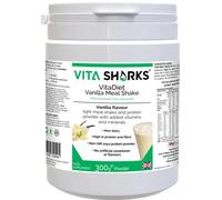 VitaDiet Vainilla Meal Agite la bebida alta en proteínas y fibra para mantenerse en forma entrenamientos, dieta, apoyo inmunológico, pérdida de peso, gimnasio y adelgazamiento; con vitamina C