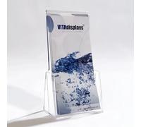 VITAdisplays 5 Piezas Soporte de Folletos de Mesa DIN Largo (DL) Transparente Poliestireno
