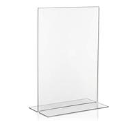 VITAdisplays 5x DIN A4 Soporte de publicidad en T, Soporte de mesa, Soporte de cristal acrílico de PLEXIGLAS original