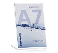 VITAdisplays PLEXIGLAS - Expositor publicitario DIN A7 (7,4 x 10,5 cm), transparente