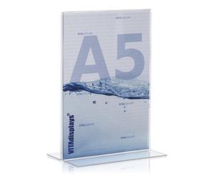 VITAdisplays® PLEXIGLAS® - Soporte de mesa DIN A5 como soporte en T