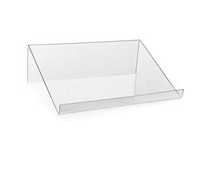 VITAdisplays Soporte para cartas/sujetalibros como soporte del producto y estante para libros de PLEXIGLAS® original, 1 pieza, 30 x 9 x 21 cm