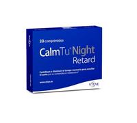 Vitae CalmTu Night Retard 30 comprimidos | Melatonina (1,95mg), Valeriana, Pasiflora, Amapola de California y Melisa | Liberación retardada | Insomnio | Dormir y descansar | Sin efectos secundarios