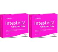 Vitae IntestVita One per Day 15 cápsulas| Probióticos | Facilitar las digestiones pesadas | Regenerar la flora intestinal | Cuidado y salud digestiva (Paquete de 2)
