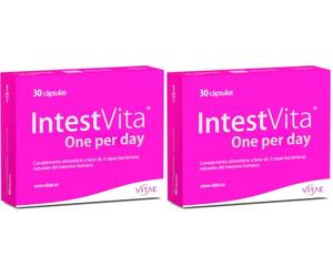 Vitae IntestVita One per Day 30 cápsulas| Probióticos | Facilitar las digestiones pesadas | Regenerar la flora intestinal | Cuidado y salud digestiva (Paquete de 2)