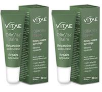 Vitae Oliovita Balm 10ml | Bálsamo labial hidratante | Aceite de espino amarillo, ácido hialurónico, aloe vera y centella asiática | Nutre, hidrata y protege (Paquete de 2)