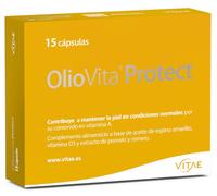 Vitae OlioVita Protect 15 cápsulas | Fotoprotector oral con aceite de espino amarillo, extracto de pomelo y romero, y vitamina D | Cuida y protege la piel | Hidratante y Antioxidante | Alergia Solar