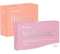 Vitae Vulbiotic Simbiótico Oral 30 Cápsulas + UrinVita Extractos de Arándano y Granada 30 Cápsulas