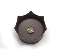 VitaJuwel Cuenco de agua de cristal para gatos y perros | Negro lava