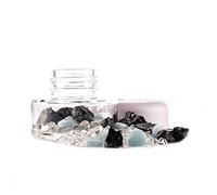 VitaJuwel Tarro de cristal VISION con shungita, aguamarina y cuarzo transparente para protección y claridad (piedras de agua)