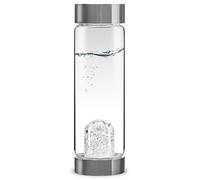 VitaJuwel ViA DIAMANTES | Botella De Agua Con Piedras Preciosas (Esquirlas De Diamantes - Cuarzo Claro)