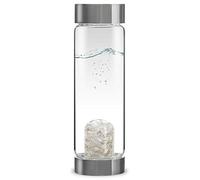 VitaJuwel ViA LUNA | Botella De Agua Con Piedras Preciosas (Piedra De La Luna - Cuarzo Claro)