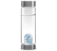 VitaJuwel ViA PUREZA INTERIOR | Botella De Agua Con Piedras Preciosas (Aguamarina - Cuarzo Claro)