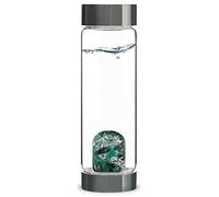 VitaJuwel ViA VITALIDAD | Botella De Agua Con Piedras Preciosas (Esmeralda - Cuarzo Claro)