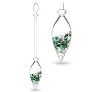 VitaJuwel Vitality Vial - Emerald Clear Quartz Gemstone Infused Lead-Free Bohemian Glass - Enhances and Structures Drinking Water