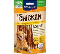 Vitakraft Aperitivo carnoso para Perros Chicken Bonas para Masticar Pollo (1 x 80 g)
