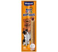 Vitakraft Beef Stick Hot Dog, golosinas para perros, carne de vacuno recubierta de cereales, golosinas de adiestramiento para perros, sin azúcar añadido (1x 30g)