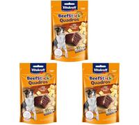 Vitakraft Beef Stick Quadros, golosinas para Perros, palitos de Carne en Rombos con Queso, golosinas de adiestramiento para Perros, sin azúcar añadido (1x 70g) (Paquete de 3)