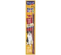 Vitakraft Beef Stick, stick carne, golosina perro, vacuno (1x 12g) | snack perro cárnico, más 90 % carne, premio o entrenamiento, sin azúcares añadidos, envasado individual y porcionable