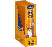 Vitakraft Beef Stick XXL, golosina para perros, con alto contenido en carne, para mimar y recompensar, sin azúcar añadido (15x 30g)