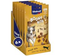 Vitakraft Boony bits M, golosinas para Perros, Snack para Perros con Carne de Ave, golosinas de adiestramiento para Perros, sin azúcar añadido (6X 120g)