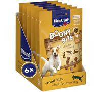 Vitakraft Boony Bits S, golosina para perros, snack carnoso para perros, golosinas de adiestramiento para perros, sin azúcar añadido (6x 55g)