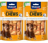Vitakraft Chews de colágeno para Perros fácilmente digeribles, con colágeno y Pollo, sin azúcar añadido (1 x 80 g) (Paquete de 2)