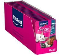 Vitakraft Comida húmeda para Gatos Poésie Délice, con Delicado Bacalao en Salsa Fina, para Gatos Adultos, 23 Bolsas de porciones, nutricionalmente coordinadas (23 x 85 g)