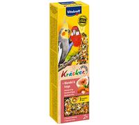 Vitakraft Crackers Nibbles para periquitos grandes con almendras e higos (1 x 2 piezas), 180g