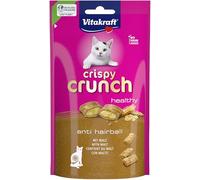 Vitakraft Crispy Crunch Classic, golosinas para Gatos, crujiente Snack para Gatos Relleno de Malta, en Bolsa resellable, sin azúcar añadido (1x 60g)
