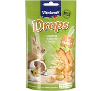 Vitakraft Drops, golosinas para conejos y hamsters, con zanahoria, ideal para mimar, sin azúcar añadido (1x 75g)