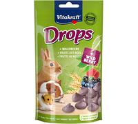Vitakraft Drops, golosinas para roedores, con bayas silvestres, comida para roedores, para mimarlos, sin azúcar añadido (1x 75g)