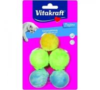 Vitakraft - Lote de 5 Pelotas de Peluche para Gato